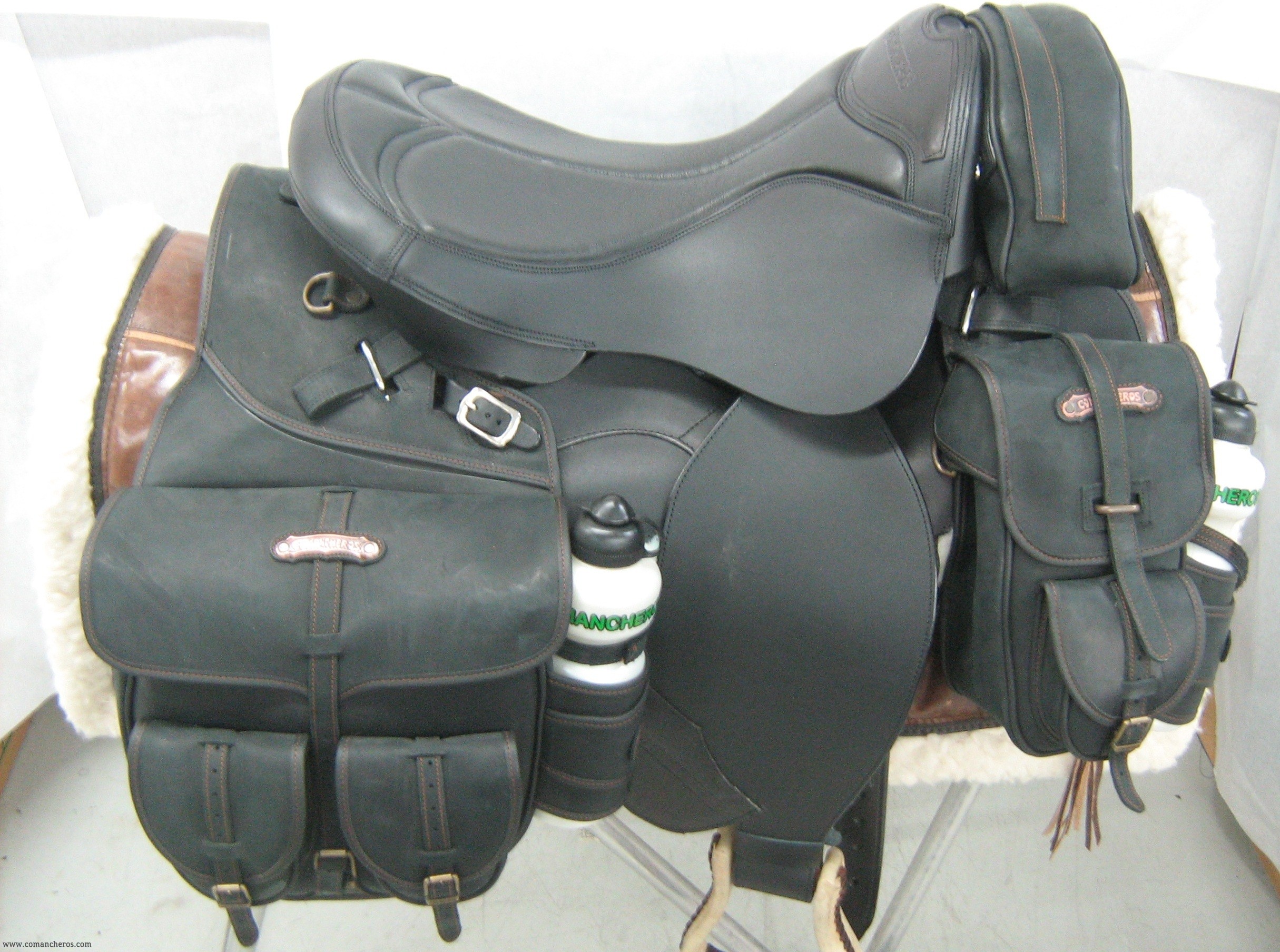 Marrone Bisacce e borsa portabagagli posteriori per sella TrailMax Junior Saddlebags 