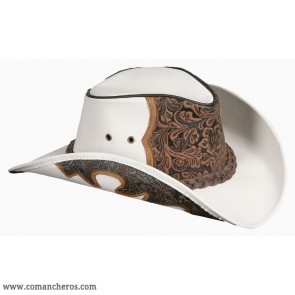 Cappello Country Pelle floreale